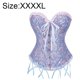 thumbnail image 2 of Corsé deshuesado con cordones para mujer, corpiño, lencería, Bodyshaper, Top, corsé de princesa, azul, 2 of 7