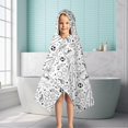 thumbnail image 6 of Baseball Football Pattern Hooded Bath Towel，50"x30" for Ages 3 To 12 Kids, Quick Dry Lightweight Soft Microfiber Hood Beach Towel Cover Up for Kids, 6 of 7