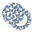 thumbnail image 2 of Picia Beautiful Butterflies pattern Round Stool Covers Comfy Seat Covers Stretch Removable WashableChair Slipcover Round Bar Chair Cushion Cover-13 inch, 2 of 7