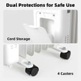 thumbnail image 5 of VINGLI Oil Filled Radiator Heater w/Remote & APP Control, 1500W Portable Space Heater with Adjustable Thermostat, 24H Timer, Tip-Over & Overheat Protection for Indoor Use,  Bedroom Office, White, 5 of 7