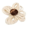 thumbnail image 1 of 10pcs Attractive Linen Thread Flowers Embellishments Xmas Home Decorations beige, 1 of 6