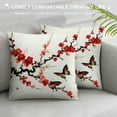 thumbnail image 3 of GOSMITH  Throw Pillow Cover Japanese Flowers Cherry Branch Blossoming Tree Butterflies Animal Ink Paint Decor Lumbar Pillow Case Cushion for Sofa Couch Bed, 3 of 5