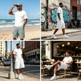 thumbnail image 7 of Cargo Shorts for Men Outdoor Work Athletic Walking Shorts Summer Hiking Fit Casual Shorts with Multi Pockets White 4XL, 7 of 7