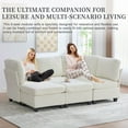 thumbnail image 3 of Modular Sectional Sofa, Freely Combinable 6-Seat Convertible Sectionals with Chaise, U Shaped Oversized Sectional Couches with Storage Ottoman for Home Apartment Office (Beige), 3 of 11