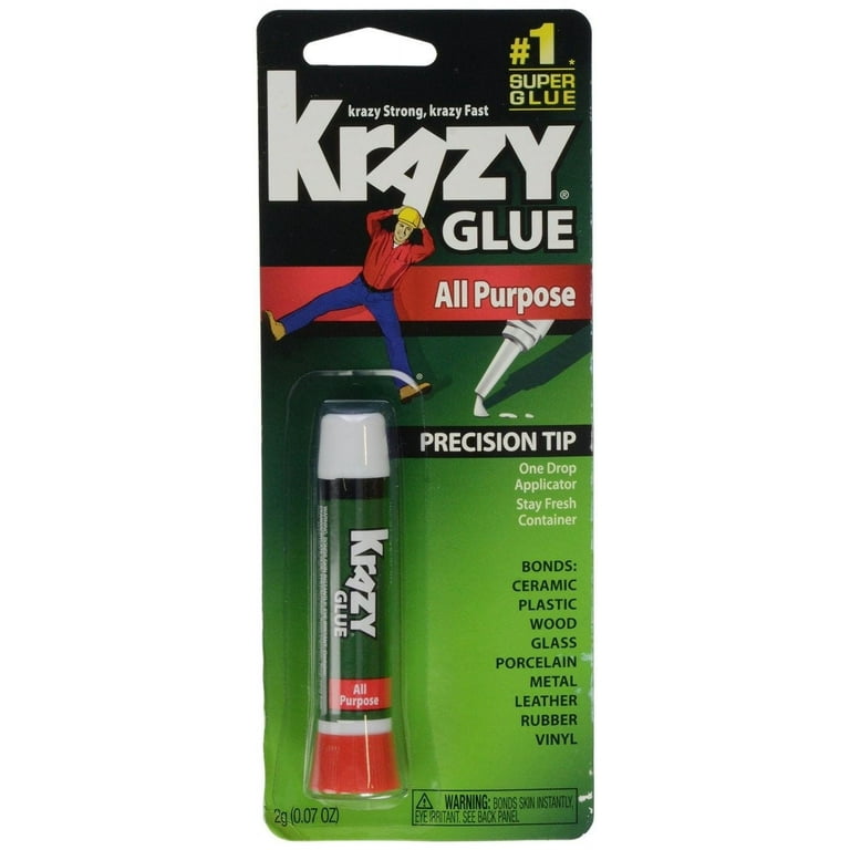 All Purpose Krazy Glue, 0.07 oz, Dries Clear, 2/Pack All Purpose Krazy Glue, 0.07 oz, Dries Clear, 2/Pack