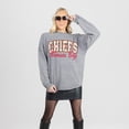 thumbnail image 4 of Women's Gameday Couture Gray Kansas City Chiefs On The Hunt Oversized Snow Wash Long Sleeve T-Shirt, 4 of 7