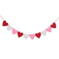 thumbnail image 2 of Felt Heart Valentines Garland Banner, Valentines Day Heart Decorations for Anniversary Wedding Engagement Party Home Office Wall Decorations Supplies, Z2-B, 2 of 9