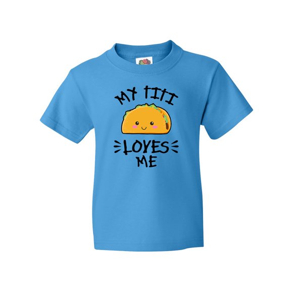Inktastic My Titi Loves Me with Taco Illustration Youth T-Shirt