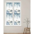 thumbnail image 2 of Window Privacy Film Blue Pumpkin Fall Stained Glass Window Film Decorative Sun Block Window Cover Thanksgiving Eucalyptus Leaves Weeping Window Clings Static Adhesive Sticker for Bathroom 17.7"x78.7", 2 of 7