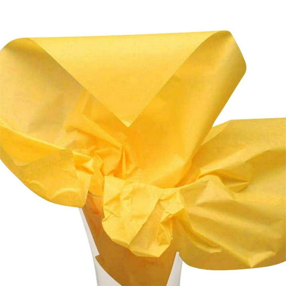 Buttercup Yellow Colored Tissue Paper - 20" x 30" Sheets - 24 Sheets