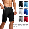 thumbnail image 3 of Pantalones cortos ajustados de compresión para entrenamiento de baloncesto y fitness para hombre, de verano, para deportes profesionales, MA70-A, 3 of 6
