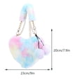 thumbnail image 4 of Nuevo bolso felpa hombro portátil en forma corazón suave degradado tie-Dye otoño e invierno (estilo 1), 4 of 9