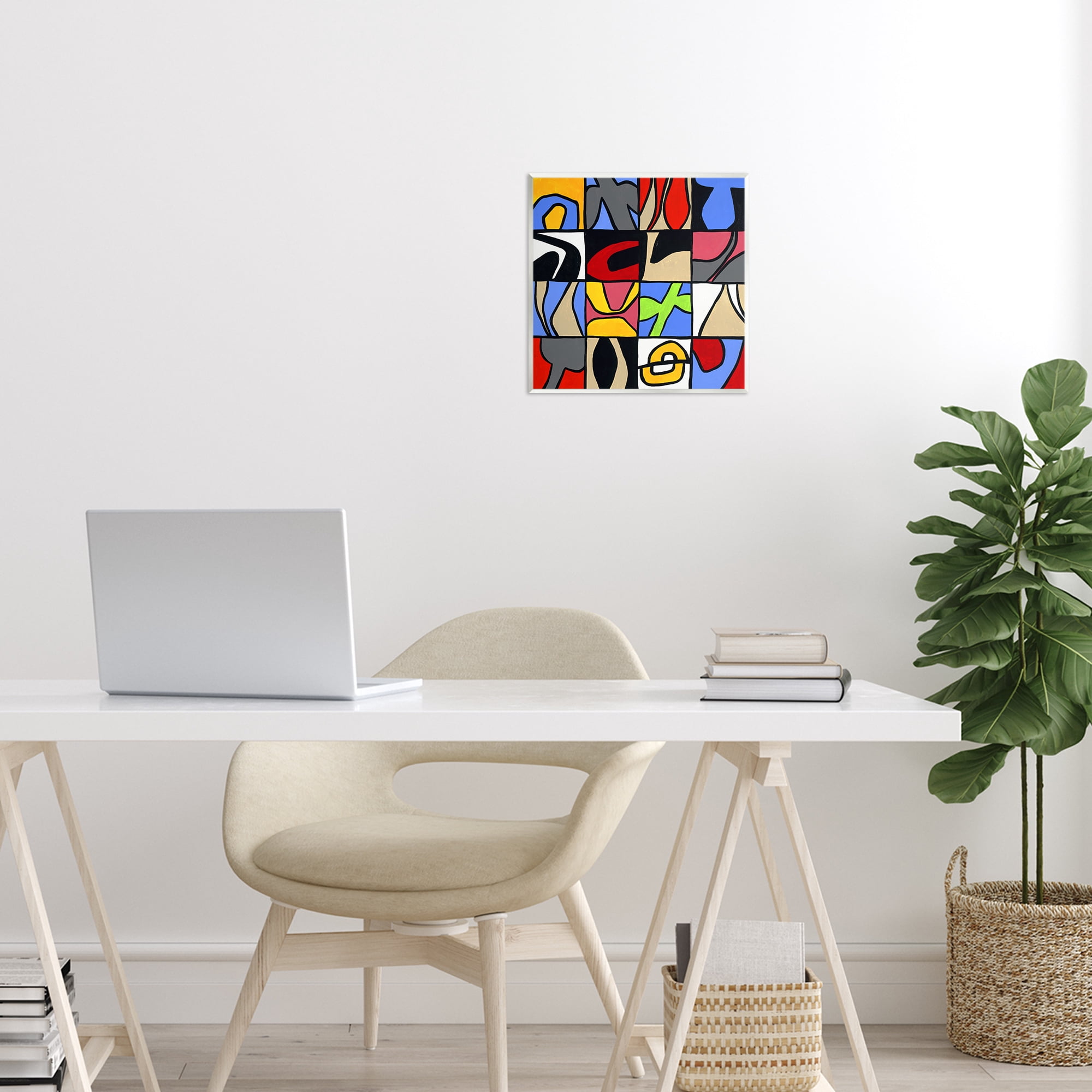 Stupell Industries Alternating Contrast Shapes Abstraction Wall Plaque Art, design by Ruth Fromstein