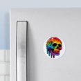 thumbnail image 3 of CafePress - Vibrant Multicolor Skull - 2.25" Round Magnet, Refrigerator Magnet, Button Magnet Style, 3 of 4