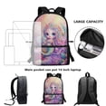 thumbnail image 5 of Uorisanigo Kids Backpack 17 Inch School Bag Backpack for Girls Boys, Cute Mermaid Scale Large Capacity Casual Basic Bookbag with Adjustable Padded Straps for School, Travel & Sports, 5 of 6