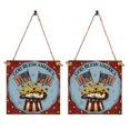 thumbnail image 3 of Inteprter 2 piezas de letreros de colgantes adornos colgantes cuadrados Día de la independencia americana letreros de garaje para hombres Decoración del hogar JM01417 Inteprter HA011999-01, 3 of 6
