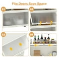 thumbnail image 6 of Costway 5-Tier Kitchen Baker's Rack Storage Cabinet Mobile Microwave Stand Flip-up Doors White, 6 of 11