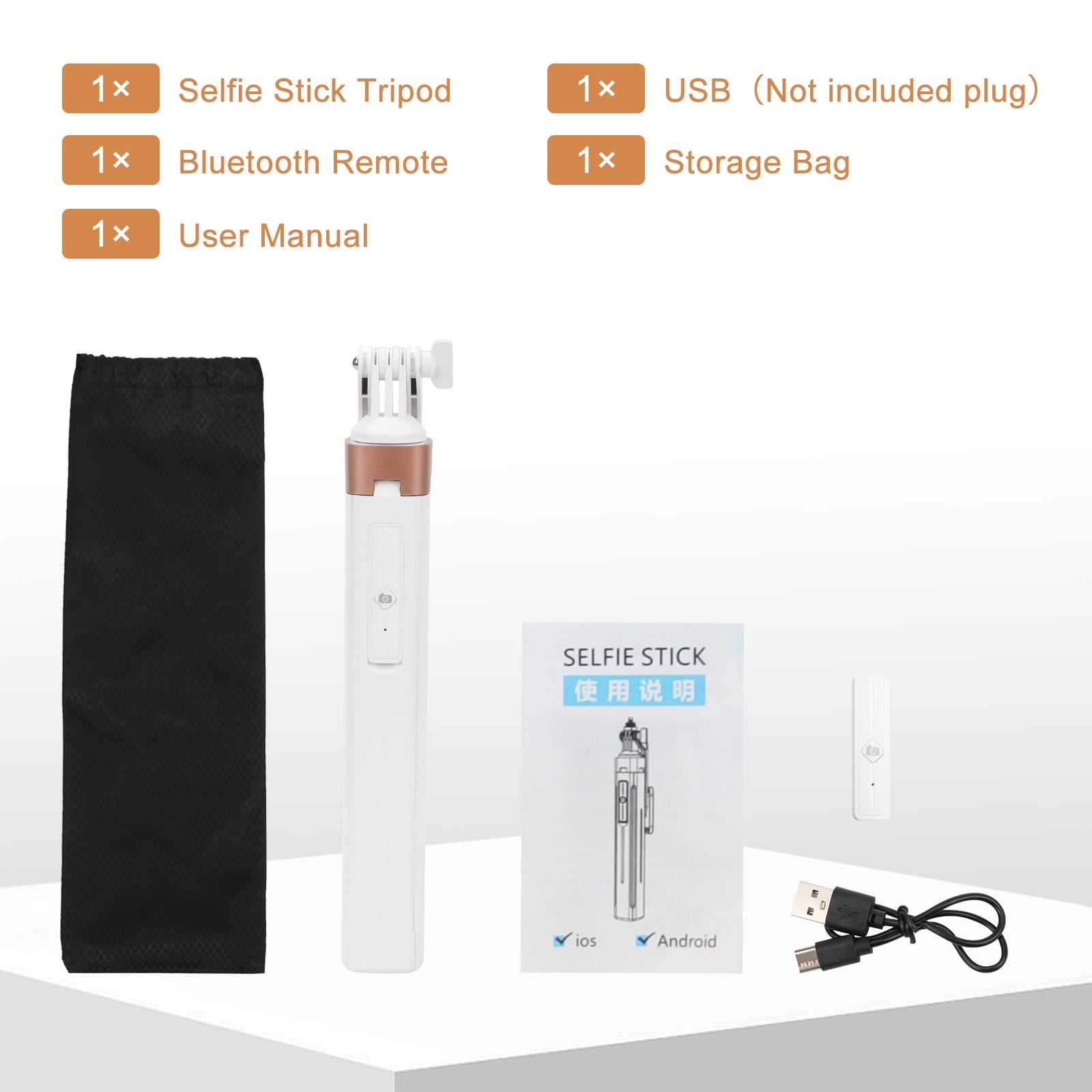 70" Phone Tripod, Extendable Selfie Stick Tripod with Bluetooth Remote, All-in-One Aluminum Phone Tripod Stand for GoPro, 4.7"-7" iPhone and Android Smartphones