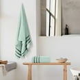 thumbnail image 5 of GLAMBURG 100% Premium Cotton 2 Pack Oversized Bath Towel Set 28x55 inches, Large Bath Towels, Ultra Absorbant Compact Quickdry & Lightweight Towel, Ideal for Gym Travel Camp Pool - Sea Green, 5 of 6