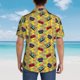 thumbnail image 4 of Fotbe 90s Audio Tape Camisa Hawaiana para Hombre Unisex – Camisa Casual de Verano con Botones de Manga Corta de Algodón y Lino,Medium, 4 of 7