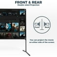 thumbnail image 5 of GT GETCO TECH Portable Projector Screen and Stand, 100 inch Outdoor Projector Screen, 16:9 4K HD Movie Screen, Support Double Sided Projection, 5 of 10