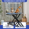 thumbnail image 2 of ModFusion 47x24 Inch Electric Dog Grooming Table with Power Outlet, Tool Tray, Arm, Wheels, Leash Loops Adjustable Height, Blue Anti Slip Silicone Mat, Black Heavy Duty Aluminum X-Lift, 2 of 10