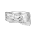 thumbnail image 1 of ChicHeadwear Large Stone Bow Pillbox Braid Hat - Silver, 1 of 1