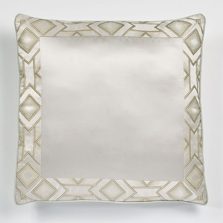 Contemporary Geometric Summit Parchment Sham Piped European