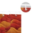 thumbnail image 5 of Red Orange Waves Shower Curtains with 12 Hooks Waterproof Bathroom Decor 66" x 72", 5 of 6