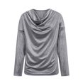 thumbnail image 4 of BUIGTTKLOP Velour Top for Women Long Sleeve Elegant Tops Cowl Neck Fall Winter Tunic Shirt Casual Dressy Blouses, 4 of 6