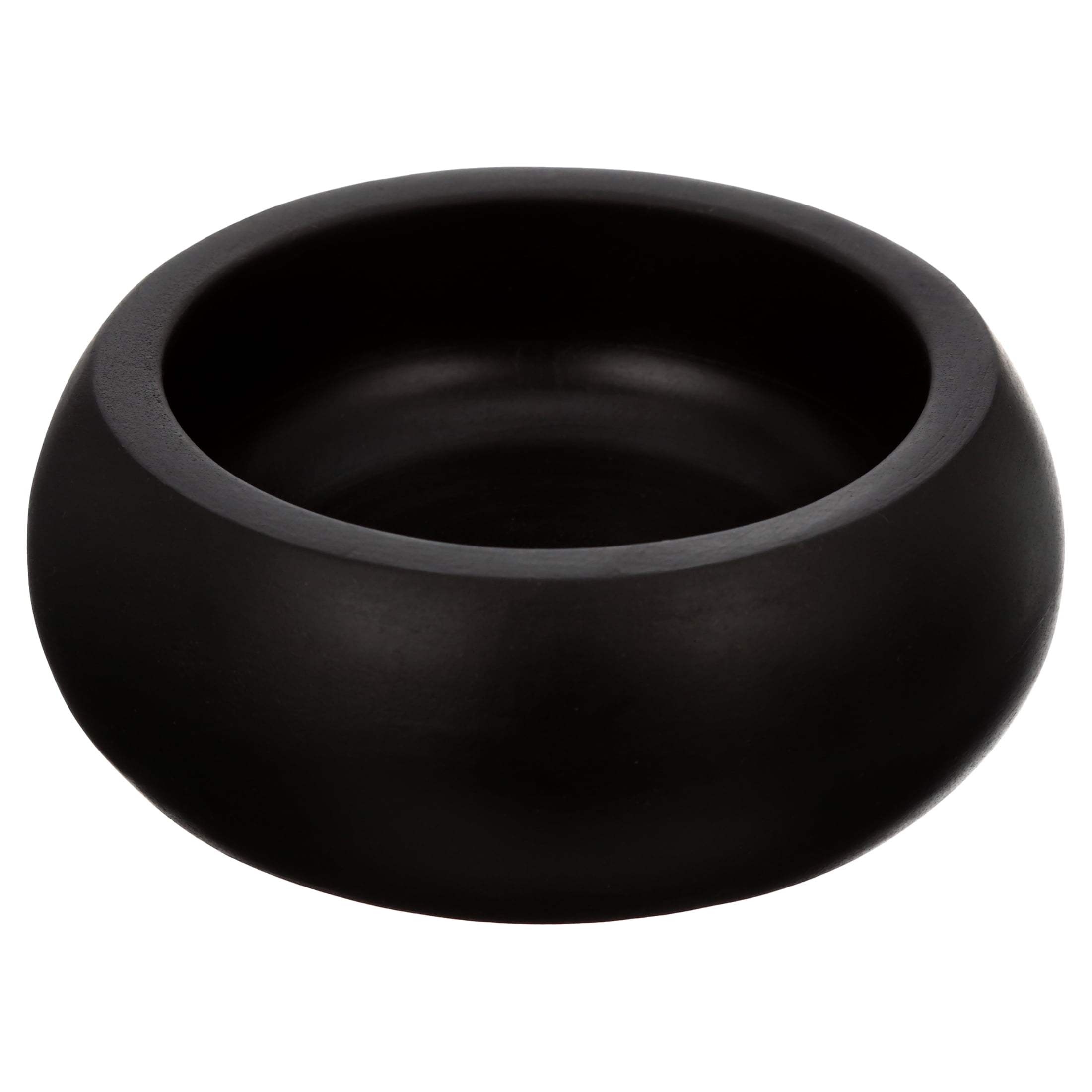 Better Homes & Gardens Small Wood Serving Bowl, Black, 2-pack