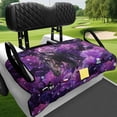 thumbnail image 4 of chaqlin Purple Horse Floral Print Golf Cart Seat Covers Easy to Install, Portable, Suitable for Club Car Golf Cart, Fit for EZGO TXT RXV, 4 of 8