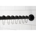 thumbnail image 2 of Kingston Brass SRK600 72 in. Edenscape Adjustable Shower Curtain Rod with Rings, Matte Black, 2 of 4