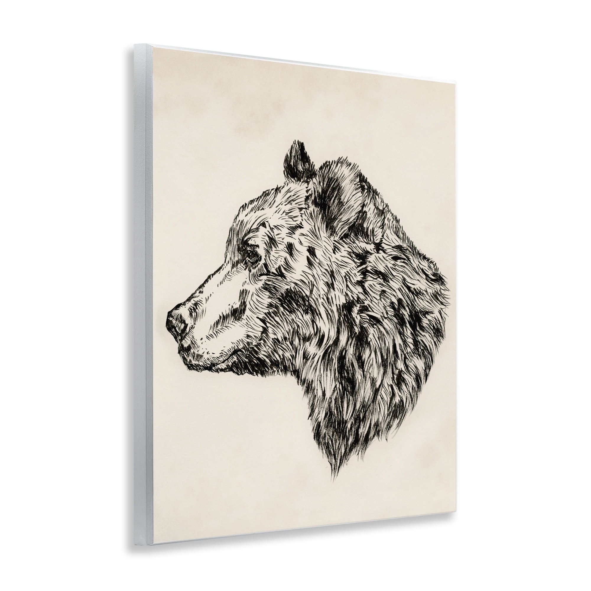 Stupell Industries Woodland Bear Drawing Animals & Insects Drawing Unframed Art Print Wall Art, 11 x 14