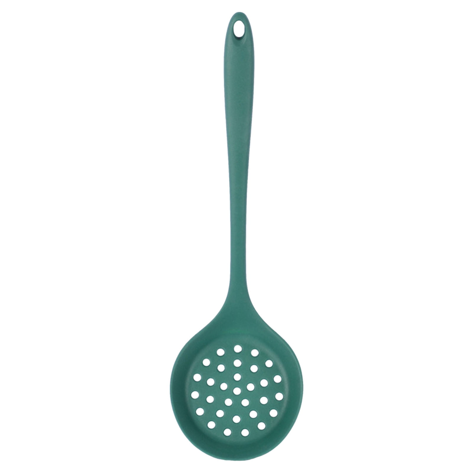 CookMate Silicone Slotted Skimmer Spoon Long Handle Dropping Colander Utensil Non-scratch Cookware Strainer For Home Kitchen