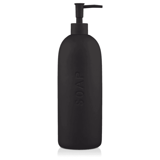Bouclair Black Ceramic Soap Engraved Dispenser