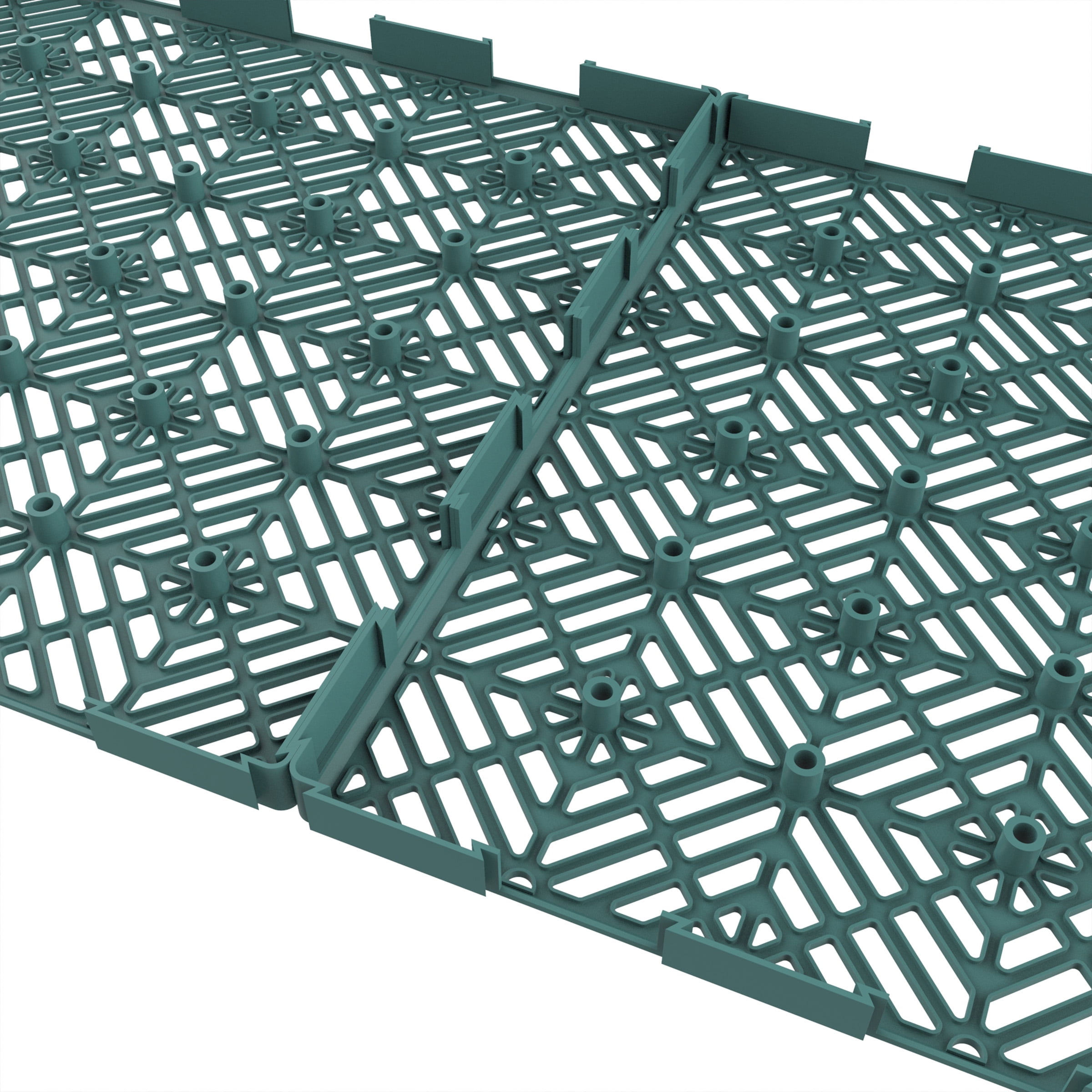 Pure Garden Set of 6 Deck Tiles for Patios, Decks, and Balconies (Green)