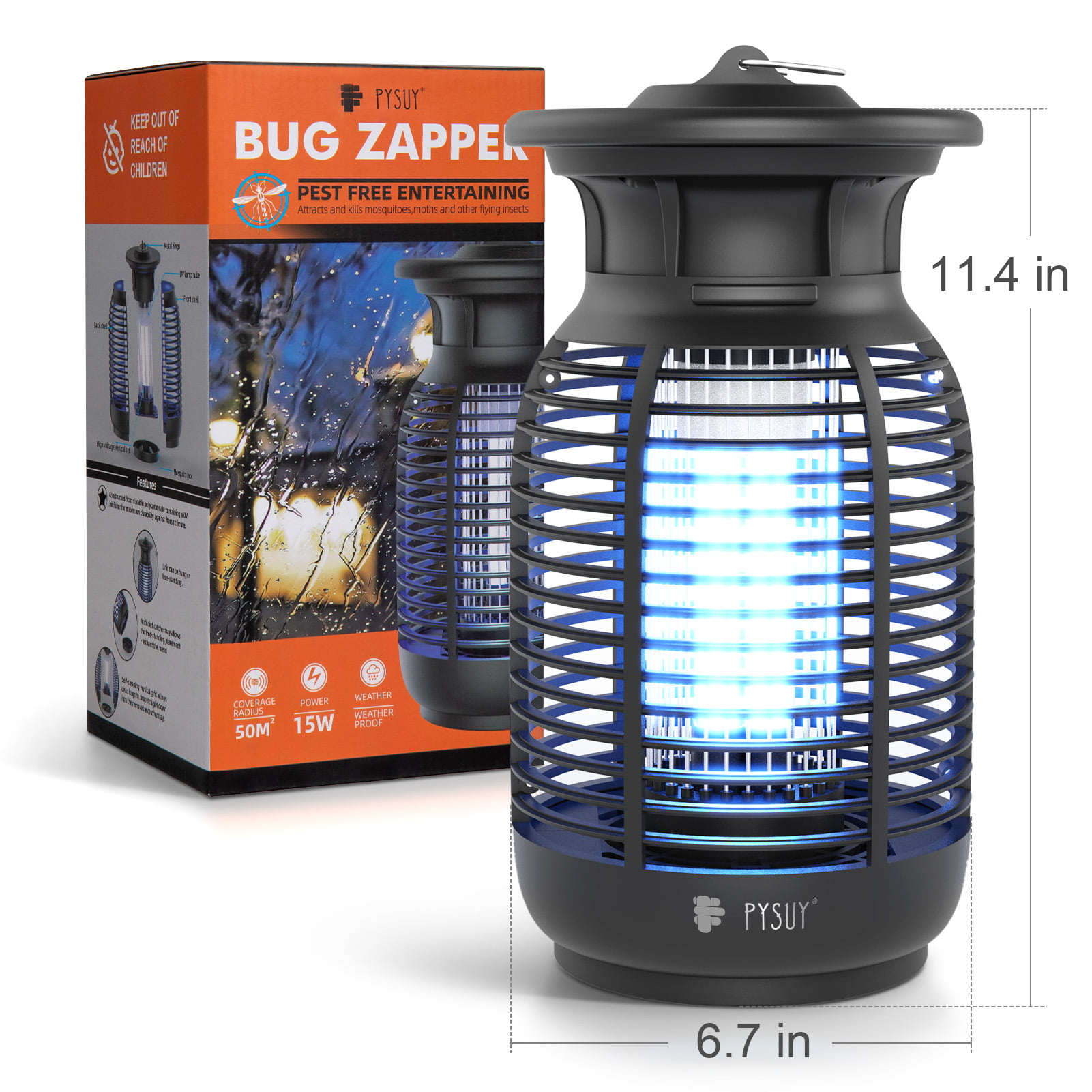 TWO 3000 Volt Portable Insect Zapper that Uses Two "D" Size Batteries # TIZ-3 