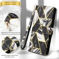 thumbnail image 4 of Dteck Marble Patterned Case for Samsung Galaxy S20 FE 6.5-inch,Magnetic Leather Card Holder Wallet Kickstand Galaxy S20 FE 5G Case Flip Shockproof Protective Cover with Strap,Black, 4 of 5