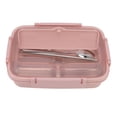 thumbnail image 4 of Bento Box, Lunch Box Plastic Material  For Office For Outdoor For School Pink, 4 of 8