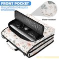 thumbnail image 6 of Zipper Binder with Shoulder Strap 2 inch 3 Ring Waterproof File Folder Organizer Bag 500 Sheet Hand-drawn Flowers and Butterflies, 6 of 8