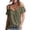 Army Green #030, variant on Women's Cold Shoulder Ruffle Blouse V Neck Spaghetti Strap Loose Fit Boho Casual Summer Tops 2026, M