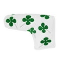 thumbnail image 2 of Good Luck - Funda para cabeza de palo de golf de cuatro hojas, felpa gruesa, en forma de L, color blanco, 2 of 10