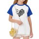 thumbnail image 5 of Blusas y camisas de manga corta con cuello redondo para niños y niñas, blusa de manga corta con estampado de cuello redondo, 5 of 7