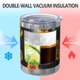 thumbnail image 2 of 12oz Tumblers Black Sunflower Green Leaf Pattern Vacuum Insulated Stainless Steel Travel Tumbler Cups Mug with Lid and Straw for Beer,Coffee,Beverages with Cleaning Brush for Cold & Hot Drinks, 2 of 5