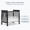 thumbnail image 4 of Dream On Me Piper 4-in-1 Convertible Mini Crib, Black, 4 of 9
