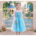 thumbnail image 5 of Benylion Girls Ice Costume Princess Snow Dress up Blue Dresses with Cosplay Accessories Crown Wand & Gloves for 5-6 Years, 5 of 11