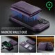 thumbnail image 4 of Case For IPhone 16 Funda Protectora RFID de 6,1" con Ranuras para 7 Tarjetas Magsafe, Soporte 2 en 1, Funda Protectora de Cuero Desmontable a Prueba de Golpes, Morado, For IPhone 16, 4 of 7