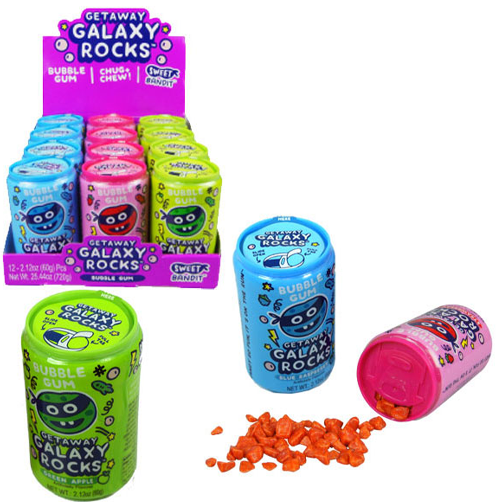 Kidsmania Getaway Galaxy Rocks Bubble Gum - 2.12 oz