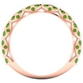 thumbnail image 5 of 3.13 ctw Wedding Band for Women - 18K Rose Gold Natural Peridot Stackable Eternity Ring, 5 of 6